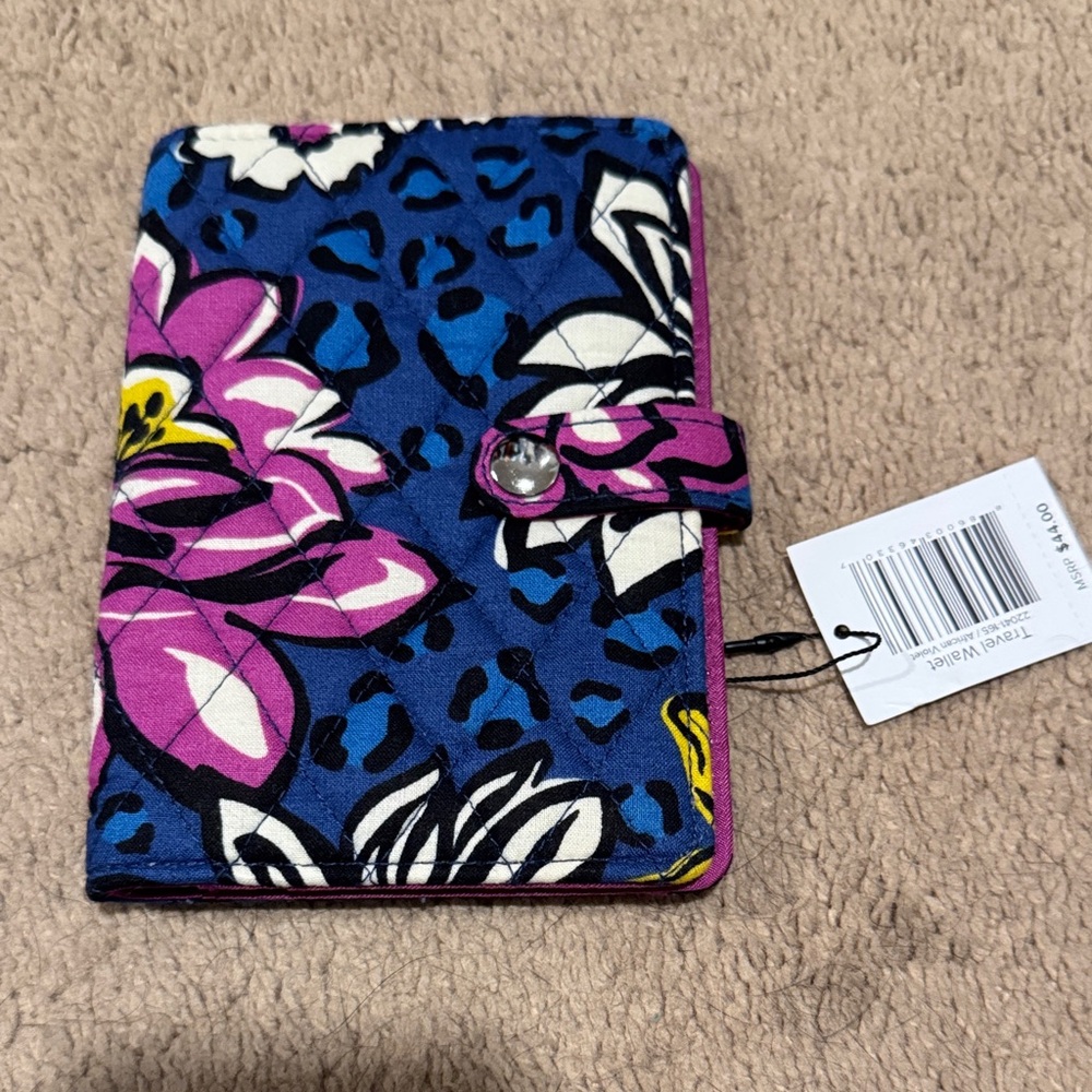 Vera Bradley Blue and Pink Floral Wallet
